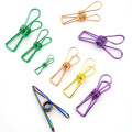 Wholesale In Bulk Cute Fish Clip Hollow Out Metal Binder Long Tail Clips Notes Letter Paper Clip Office Supplies